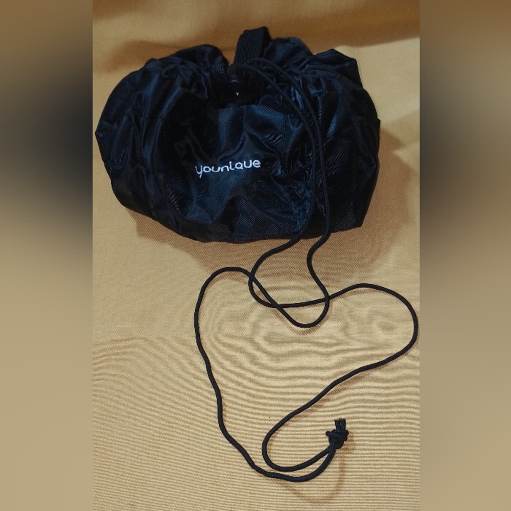 Black Younique Parachute Style Bag With Younique Emblem